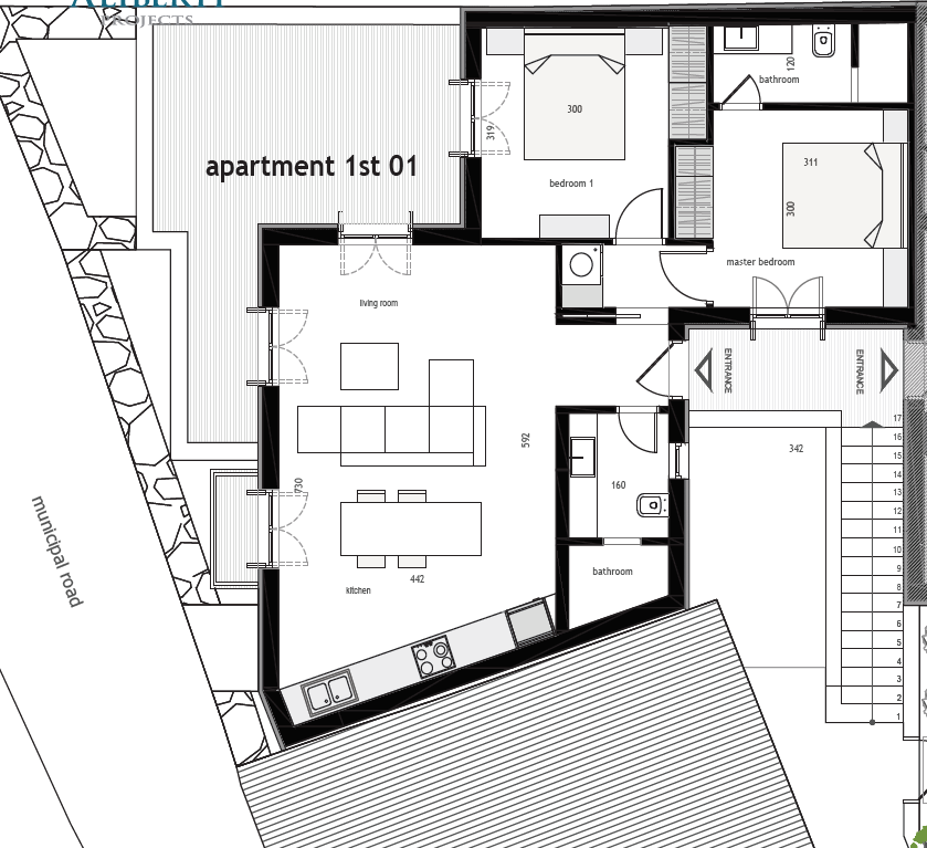For Sale 4 Apartments from 57 sq.m. to 90 sq.m. Naxos Town